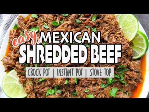 Easy Crockpot Mexican Shredded Beef